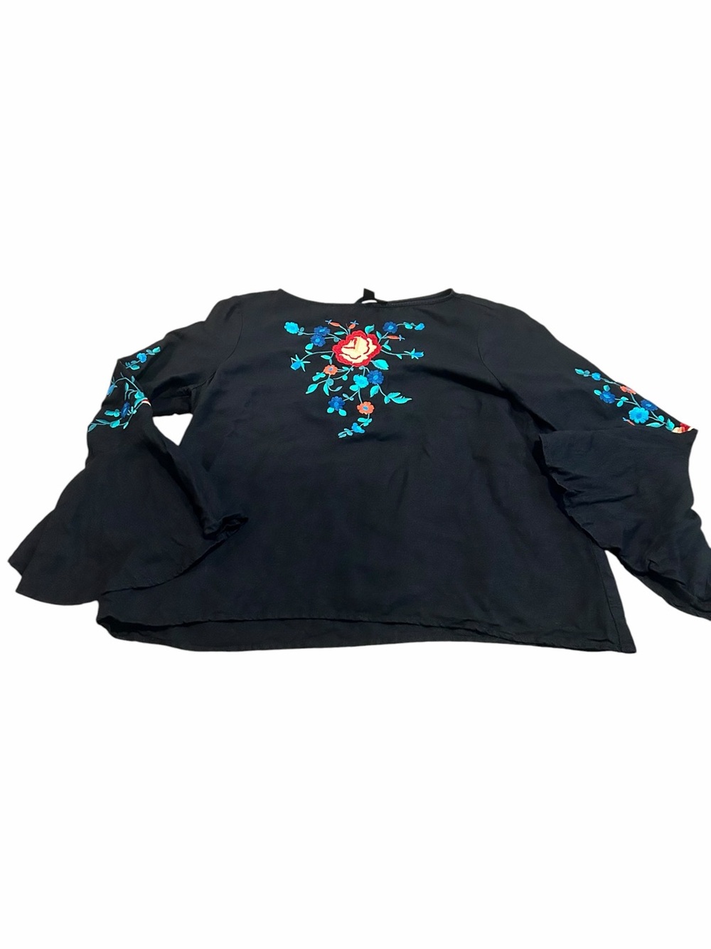 FIFTEEN TWENTY embroidered blouse with bell sleeves